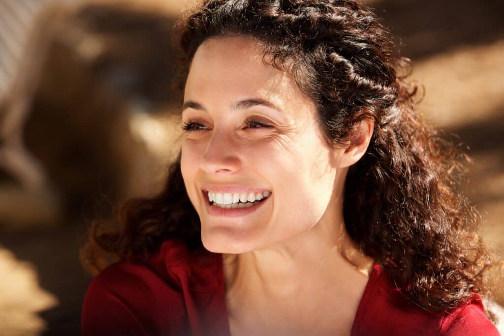 close up beautiful young woman smiling outdoors 2DPNGBQ 2 close up beautiful young woman smiling outdoors 2DPNGBQ 2